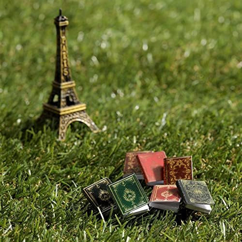 cobee Miniatures Dollhouse Books, 12 Pieces Mini Books Dollhouse Accessories 1:12 Miniatures Books Dollhouse Decoration Accessories for Dollhouse Study Room Bedroom Library (12 PCS)