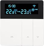 EVGATSAUTO Smart Thermostat LCD Screen Programmable Thermostat AC 90 to 240V Color Display 41 X 86 X 86mm 41 to 140°F Temperature Setting for Home Office Hotel Shopping Mall Heating (#1)