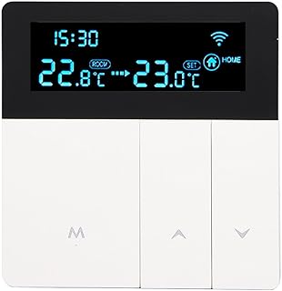 Fockety Smart Thermostat for Home, AC90‑240V 3A LCD -Farbbildschirm WiFi 7 Tage Programmierbares Digitales Thermostat für Wärmepumpe, Wasserheizungsheizung (Ohne WLAN)