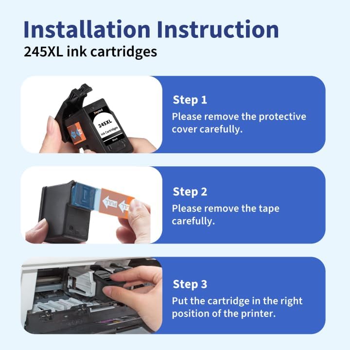 Miniatura 5 de Zoyood Cartucho de tinta remanufacturado de repuesto para Canon 245XL de tinta negra compatible con Canon 245 PG245 PG245XL PG-245 XL funciona con