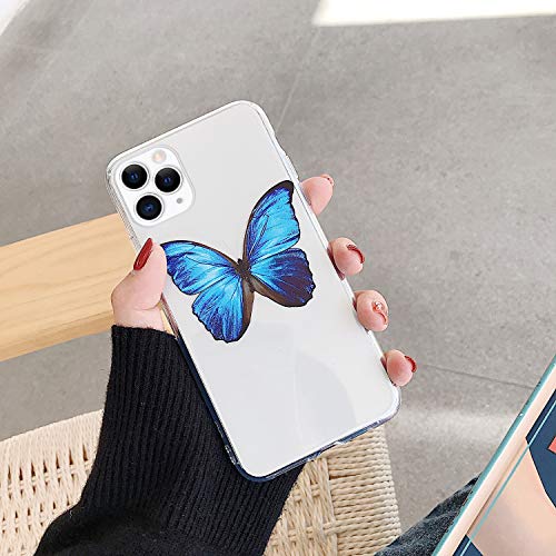 JAWSEU Case Transparent Compatible with iPhone 11 Pro, Crystal Clear Case with Cute Butterfly Pattern Design Ultra Thin Slim Soft TPU Silicone Gel Rubber Bumper 360 Protective Phone Case-2