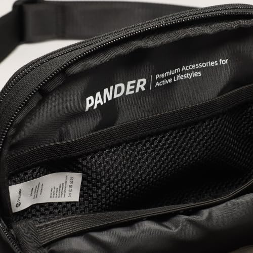 Image of Pander Nylon Fanny Pack Belt Bag for Women with 5 Zipper Pockets