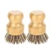 Produktbild DaricowathX 2 Stück Bambus Mini Scrub Brush Kokosnuss Borsten Topfbürsten Geschirrbürste für Gusseisen Pfanne, Küche Spüle, Badezimmer, Haushalt Reinigung