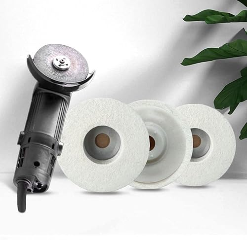 Disco de rueda de pulido de lana, kit de disco de rueda de pulido de fieltro de lana 2023 para amoladora angular de 4 pulgadas, amoladora angular de