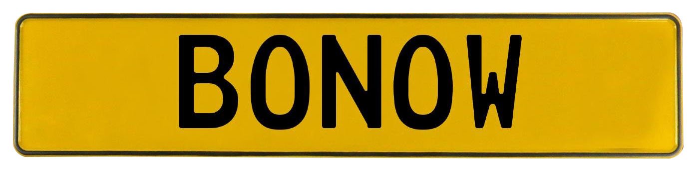 Vintage Parts 605282 Wall Art (Yellow Stamped Aluminum Street Sign Mancave Bonow)