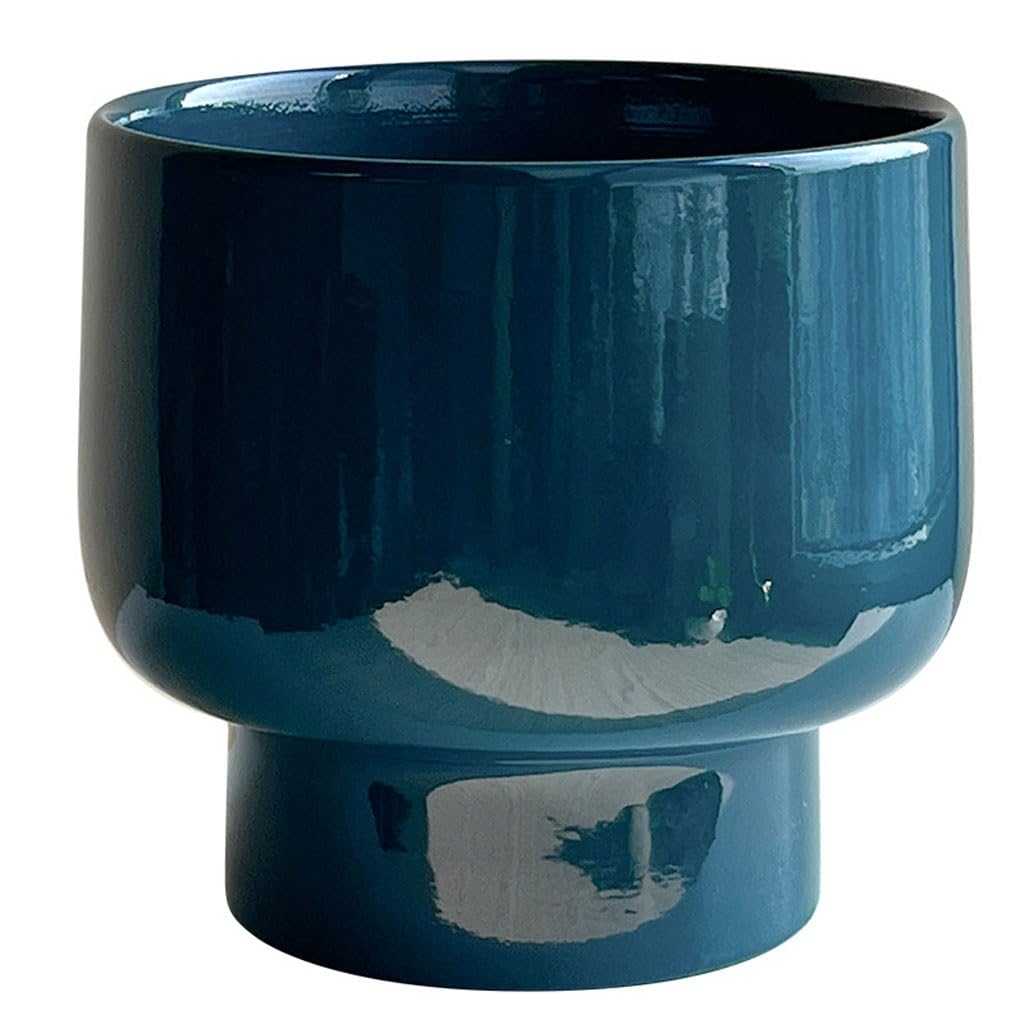 GELASIGE Flower Pots Simple Ceramic Flowerpot For Home Balcony Tabletop Pothos Versatile Internet Celebrity Flowerpot Ceramic Flowerpot Outdoor Flower Pots(A)