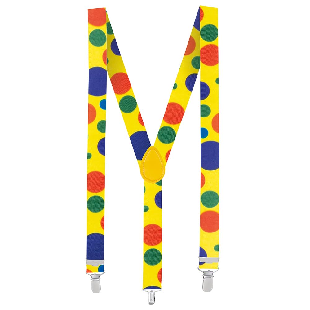 Boland - Braces, 1 piece, elastane, rubber, metal clasp, leather patch, suspenders, motif, fancy dress, costume, theme party, carnival
