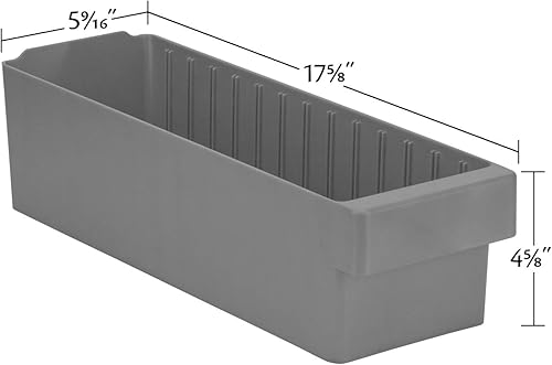 Miniatura 3 de Akro-Mils 31168 AkroDrawer - Contenedor de almacenamiento de plástico apilable (17-58 pulgadas x 5-916 pulgadas x 4-58 pulgadas), azul (paquete de 6)