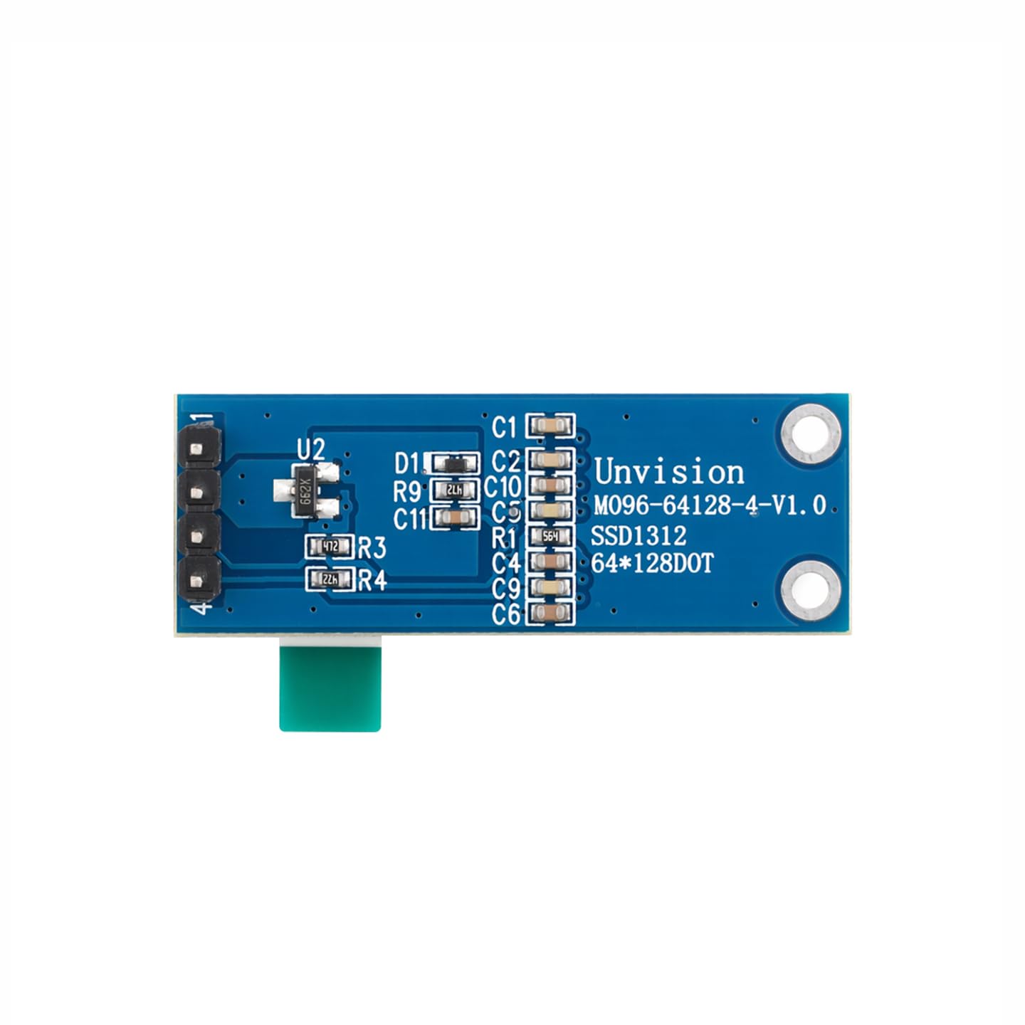 3Pcs 0.96" Portrait OLED Display SSD1312 Serial 64x128 White 4-Pin Module