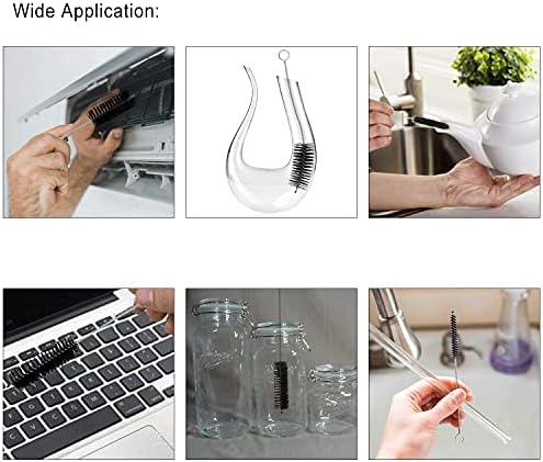 NITAIUN 14 Pieces Bottle Cleaning Brushes, Bottle Tube Brushes, Tube Brush Kettle Spout Brush Pipe Cleaners Cleaning Brush Long Tube Cleaning Brush for Kitchen Home Bottle Glasses Straw Drain Pipe