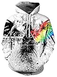 OWMMIZ Unisex Novelty Hoodies 3D Print Graphic Hooded Pullover Sweatshirt Pocket XX-Large-3X-Large B