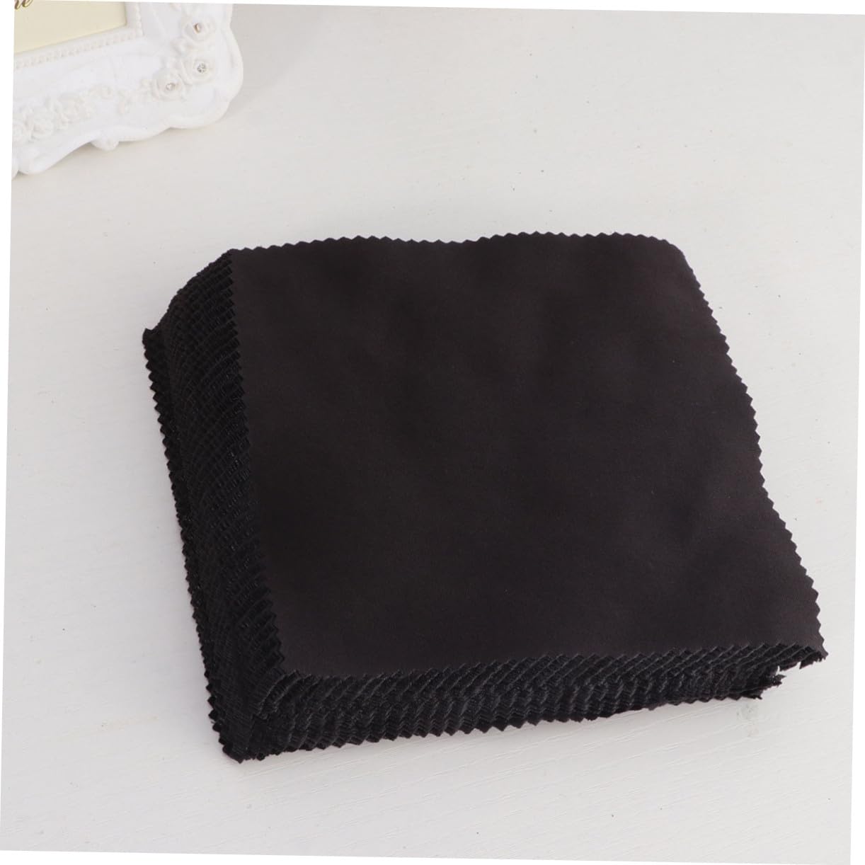 Paños de Limpieza para Gafas y Pantallas, Microfibra Doble Cara, Negro, 100 Unidades, Reutilizables Secado Rápido, para Uso Diario en Limpieza de Lentes y Dispositivos Electrónicos
