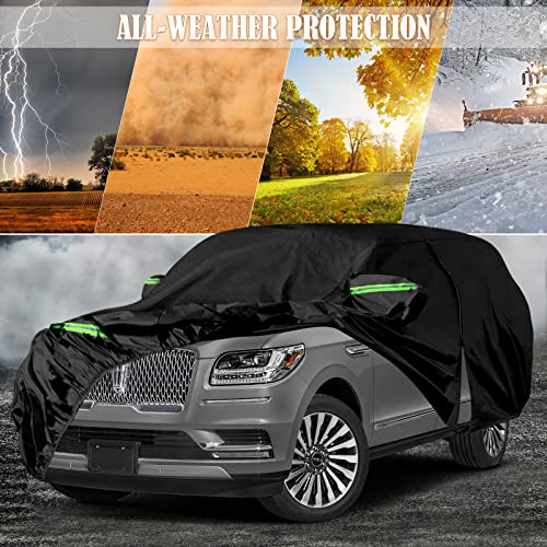 Image of Waterproof Car Cover Replace for 2007-2025 Ford Expedition EL /MAX and Lincoln Navigator L, 6 Layers All Weather Car Covers with Zipper Door for Snow Rain Dust Protection (Expedition EL /MAX)