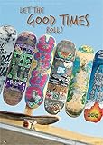 3 Stück A6 Postkarten Karte Grußkarte Skateboards