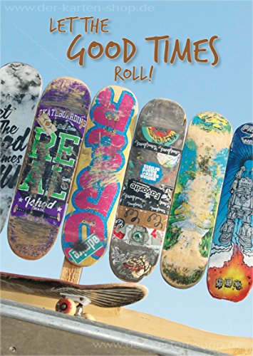 3 pezzi A6 Cartoline di auguri Skateboards Let the...