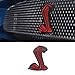 XCBW Emblema del Logotipo del Coche para la Parrilla Delantera Etiqueta engomada de la Insignia de Cobra de Metal para F-ORD Mustang Shelby GT500,Rojo