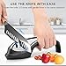 Knife Sharpener, Vestaware 3-stage Kitchen Knife and Scissors Sharpener For Quick Blade Repair, Restoration and Polishing, Manual Operation, Non-slip base