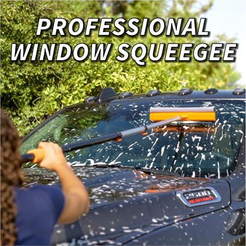 4-12 ft Window Washer Squeegee Kit with Extension Pole (20+ Foot Reach) // Long Handle Squeegee for Window Cleaning & Car Cleaning Multi-Use//Telescopic Professional Window Cleaning Squeegee for Home by EXTEND-A-REACH - Image 6