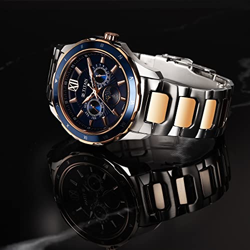 Titan Regalia Premium Blue Dial Quartz Multifunction Stainless Steel Strap Watch for Men-1688KM06 - Image 3