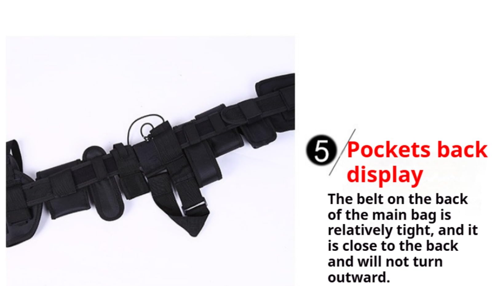 Cintura Poliziotta, Cinturone Tattico Militare, 10 in 1 Cintura Tattica Multifunzionale Marsupio per Esterni, Cintura Tattica Regolabile e Rimovibile, Accessori Cinturone Polizia