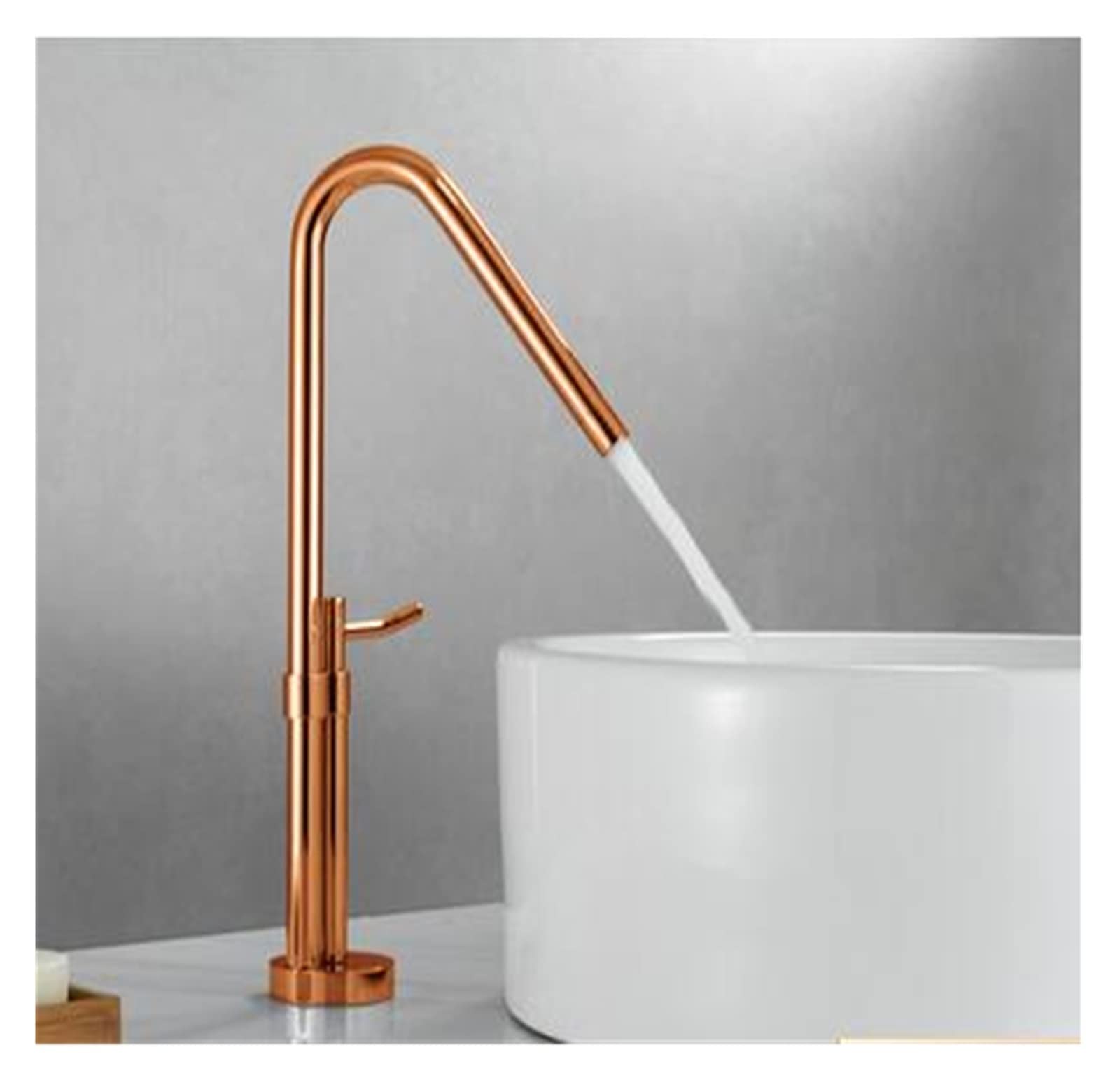 Grue de bassin en laiton massif chrome noir, l'élégance architecturale pour salle de bain