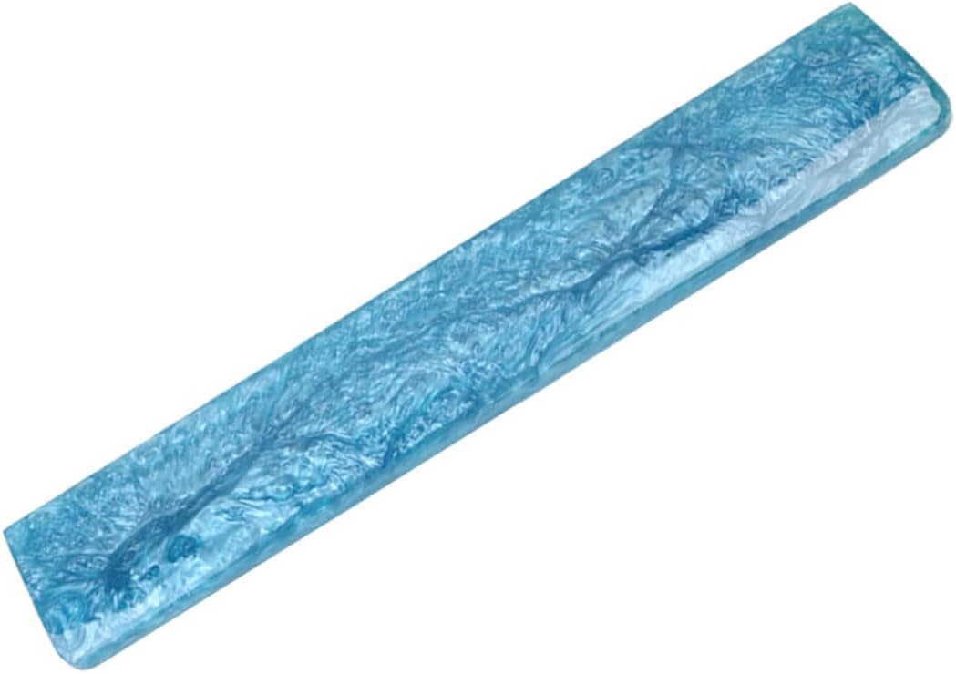 OSALADI Ergonomic Blue Resin Keyboard Wrist Rest Pad for Relief Comfortable Wrist Cushion Support for Gaming and Office Use Birthday Idea Hand Pressure Dispersal Accessory