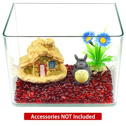 Image of 1 LB (460g) Tumbled Irregular Sea Glass Gemstone Chips, Red | Vibrant Long-Lasting Hues, Premium Polished, Safe Non-Toxic Material, Ideal for DIY Crafts & Decorations
