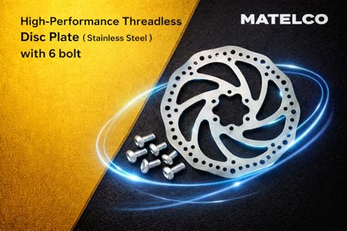 Image of Matelco Bicycle Rear Disc Break Set Thradless for All Bikes Cycle Stainless Steel Kit