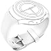 Gear S2 Watch Band,CoJerk Replacement Silicone Sport Watch Band Strap for Samsung Galaxy Gear S2 SM-R720 / SM-R730 Smart Watch Only (White)