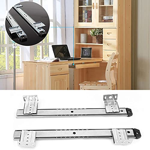 Toetsenbordladegeleiders, bureaulade schuifrailbeugel voor thuiskeuken, 2 stuks(one size-wit) - Image 3