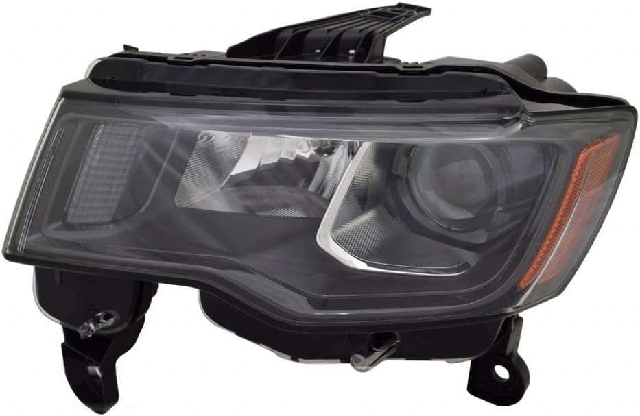KarParts360 For Jeep Grand Cherokee Headlight Assembly 2017 2018 2019 2020 Driver Side Black Bezel CAPA Certified CH2502309 | 68266647AE