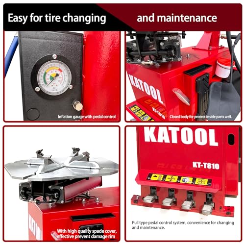 Image of KATOOL 2.0HP Bead Blaster 24 inch Clamping Tire Changer Machine with 4 Aluminum Pedal KT810 Wheel Changer Tire Changer Machine Garage Equipment Auto Repair