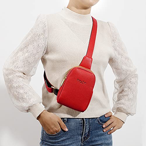 Couro PU Funny Pack Bum Bag Moda Waist Packs Casual Cor Sólida Simples Macio Portátil Ajustável para
