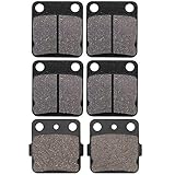 Material: material orgánico LOCOPOW Moto Pastillas de Freno Delanteras + Traseras para Suzuki LTZ 400 Quadsport 2003-2009 LTZ400Z 2012 LT250R Quadracer 1987-1992 LT500R Quadracer 500 1987-1990 für kawasaki KFX400 2003-2006