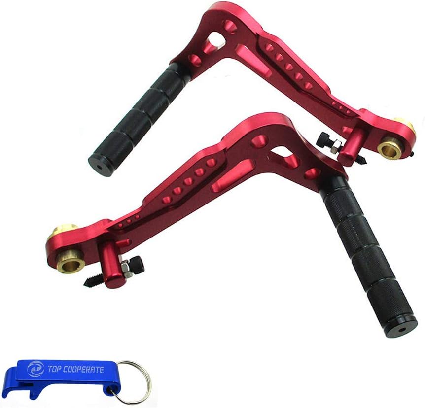 TC-Motor CNC Aluminum Adjustable Racing Foot Pedals Brake Accelerator Footpegs For Go Kart Cart