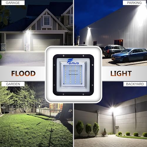 Image of Forus 30W LED Flood Light 4 Years Warranty, IP67 Waterproof Outdoor LED Flood Lights, High Mast Focus, Halogen Flood Light for Factory, Garage, Parking, Garden, Shop, Warehouse, Tent, White 1PC