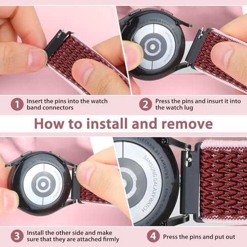Image of TumpCez Quick Release Watch Band - Choice of Width -18mm 19mm 20mm 22mm 24mm Watch Bands, Solo Loop Adjustable Elastic Nylon Watch Straps Replacement Wristband for Men Women