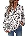 Ivicoer Women Shirts Womens Tshirts Cotton Loose Fit Long Sleeve Shirts for Women V Neck Fall Clothes Henley Tops Spring Fashion 2026 XL Blue Floral