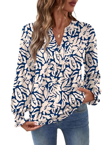 Ivicoer Womens Tops Long Sleeve Shirts for Women V Neck T Shirts Blouses for Women Dressy Casual2