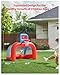 QPAU 2-in-1 Inflatable Toddler Basketball Hoop & Soccer Goal Set, Indoor Outdoor Sports Center Toys for Kids, Baby Toddlers Birthday Gift for 1 2 3 4 5 Year Old Boys Girls