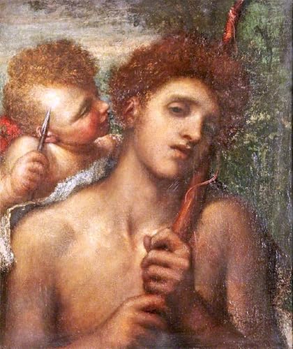 Murale Tableaux Toile le premier murmure d'amour de George Frederic Watts 60x90