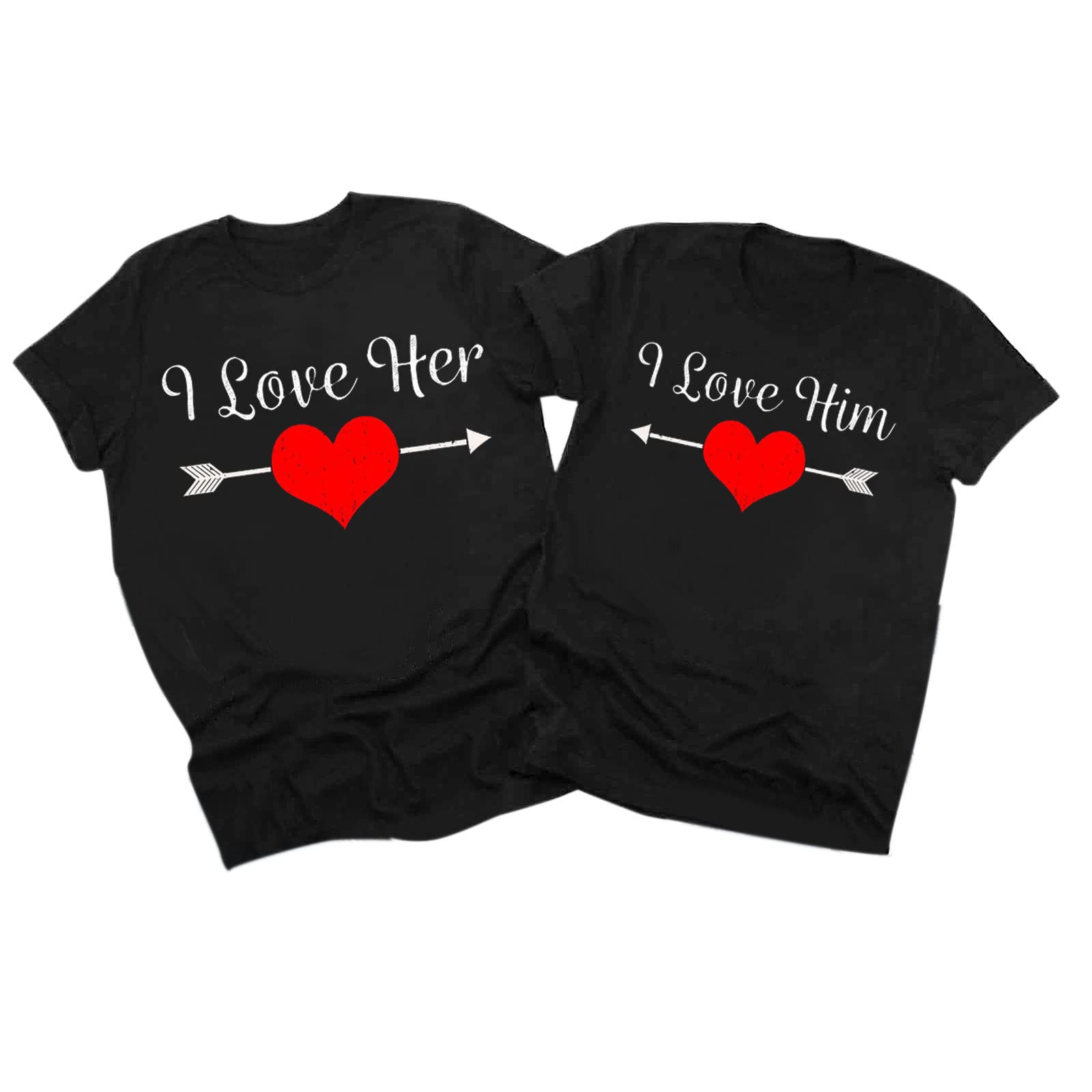 Cokbyavla Women's 13Black Couple Shirts For Him And Her,Couples Matching Pjs His & Her Valentine's Day Pajamas Anniversary Shirts For Couples Personalized Hoodies Valentine's Day Print(,,S)