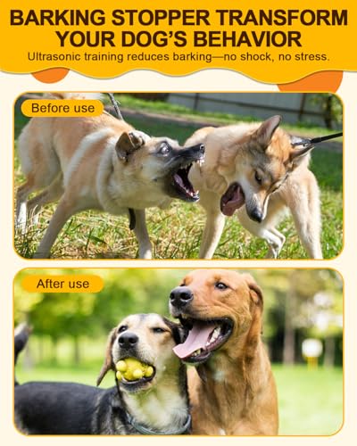 Image of Anti Barking Device for Dogs, Rechargeable Ultrasonic Bark Box with 3 Modes, Dog Bark Deterrent Device Up to 35Ft Range, Dog Barking Silencer for Indoor and Outdoor Use (White)