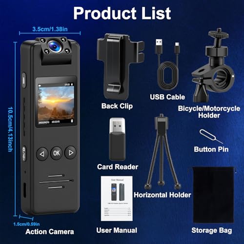 Feelhap Bodycam 1080P HD