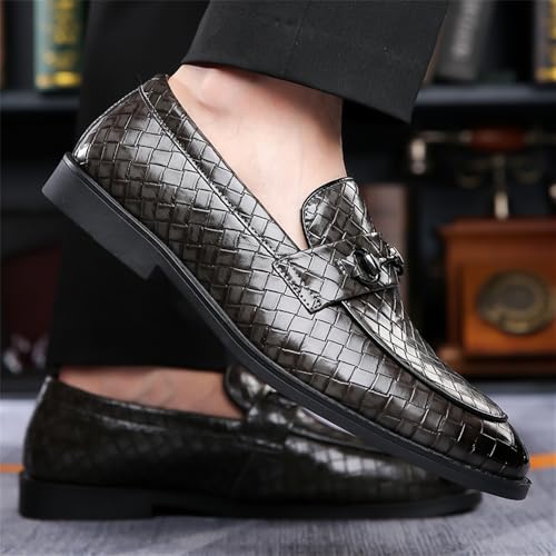Men's Slip On Loafers Classic Casual Dress Penny Loafers Fashion Formal Business Wedding Smoking Shoes4
