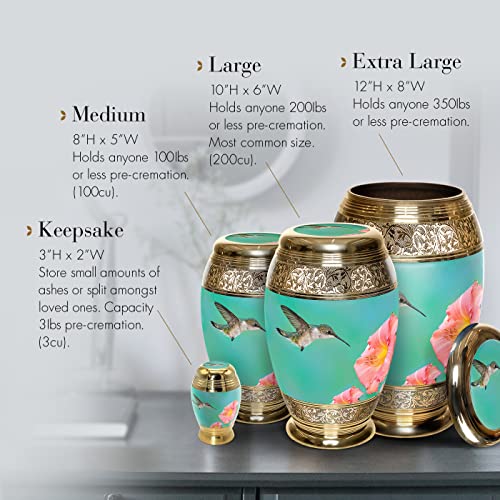 Image of Hummingbird Cremation Urns for Human Ashes Adult Female Hummingbird Urns