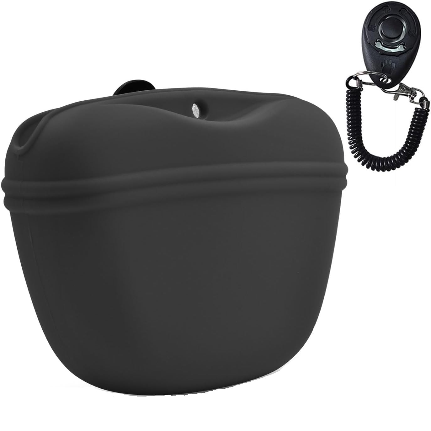 V.S.P. Silicone Dog Treat Pouch, Clip on Portable Training Container, Convenient Magnetic Buckle Closing and Waist Clip