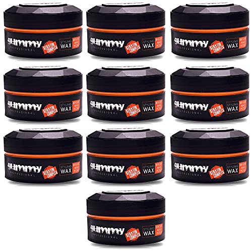 GUMMY HAIR STYLING WAX BRIGHT FINISH MELON SCENT POMADE WATER BASED 150ML x 10 TUBS by Gummy Cover