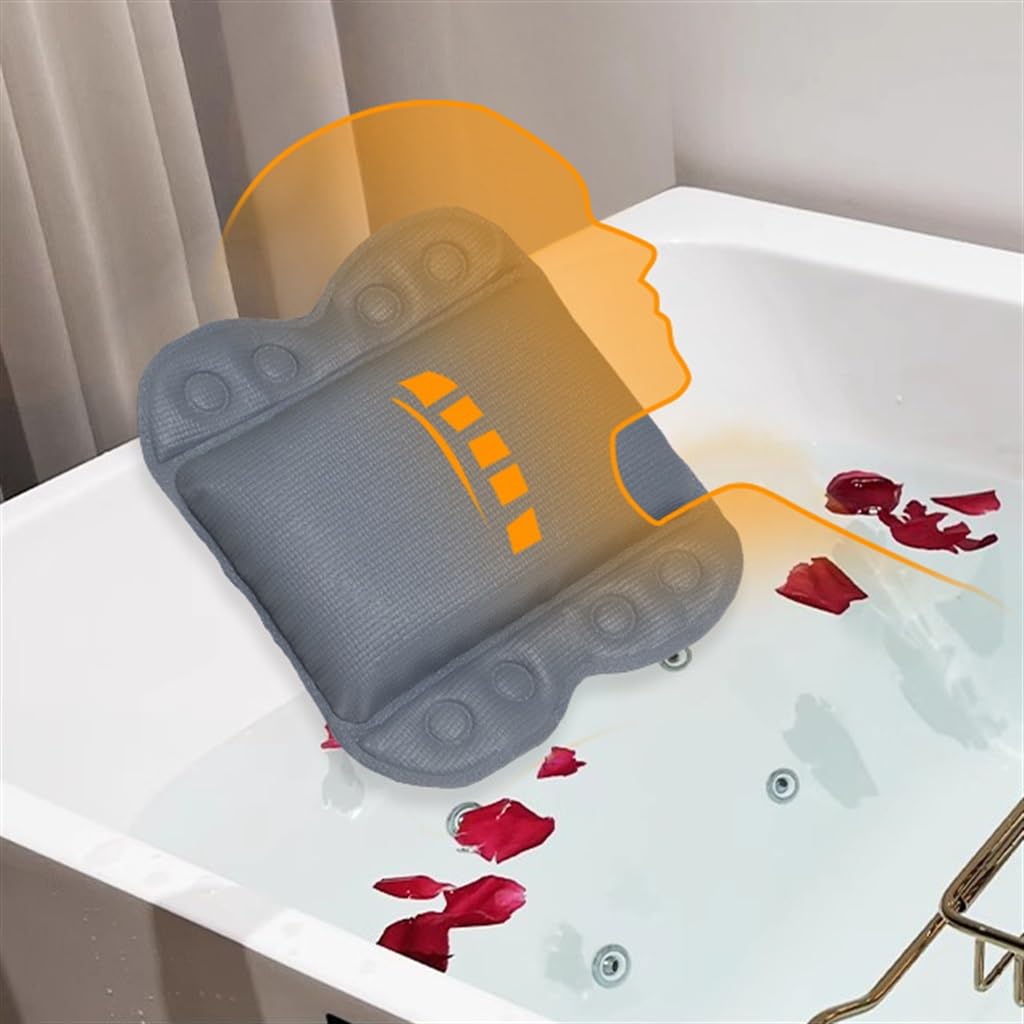 Almohada de bañera modelo de masaje para spa, lavable, con ventosa