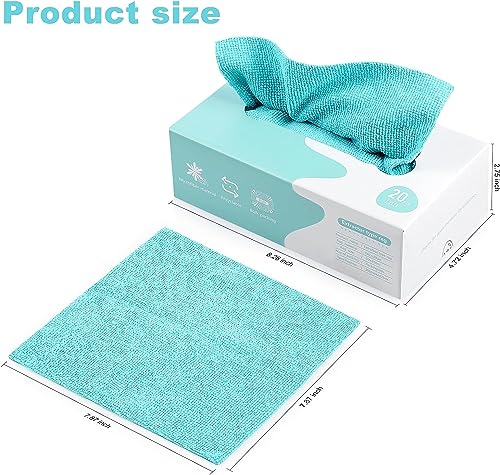 Image of Cleaning Cloths Reusable Lint Free Towels Washable Strong Water and Oil Absorption Microfiber Rags Multi-Purpose Towel for Kitchen, Dish, Housekeeping, Window, Car.(Multi Color, 20PCS)